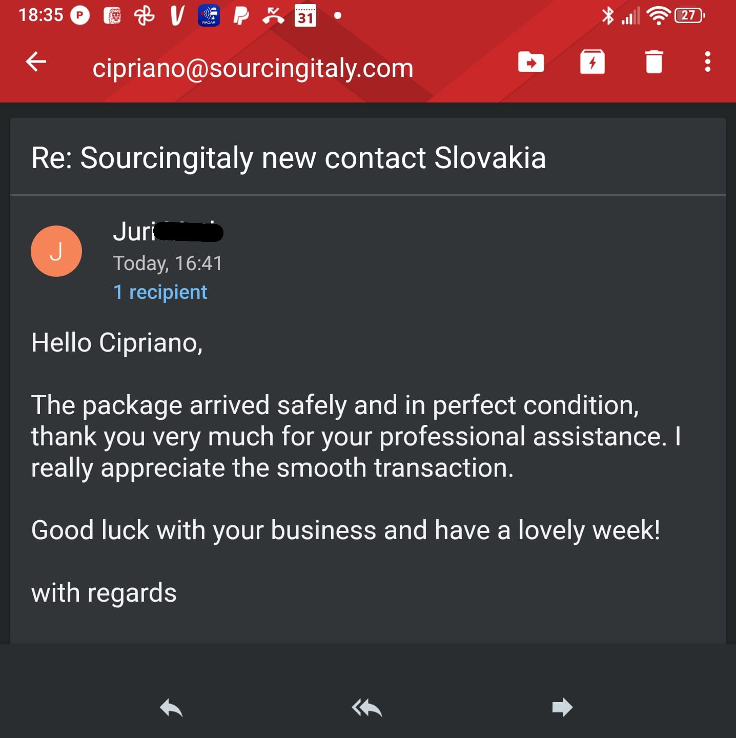 Package Forwarding From Europe 593